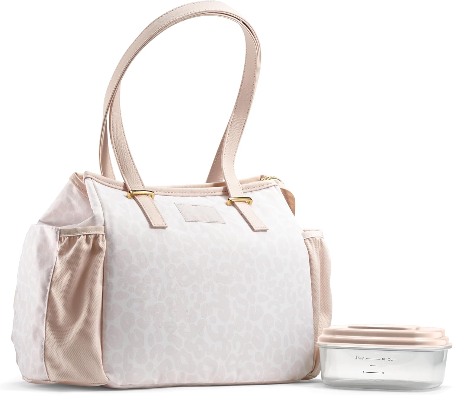 Fit & Fresh Copley Insulated Lunch Bag for Women w/ Containers Ivory Feline Fine