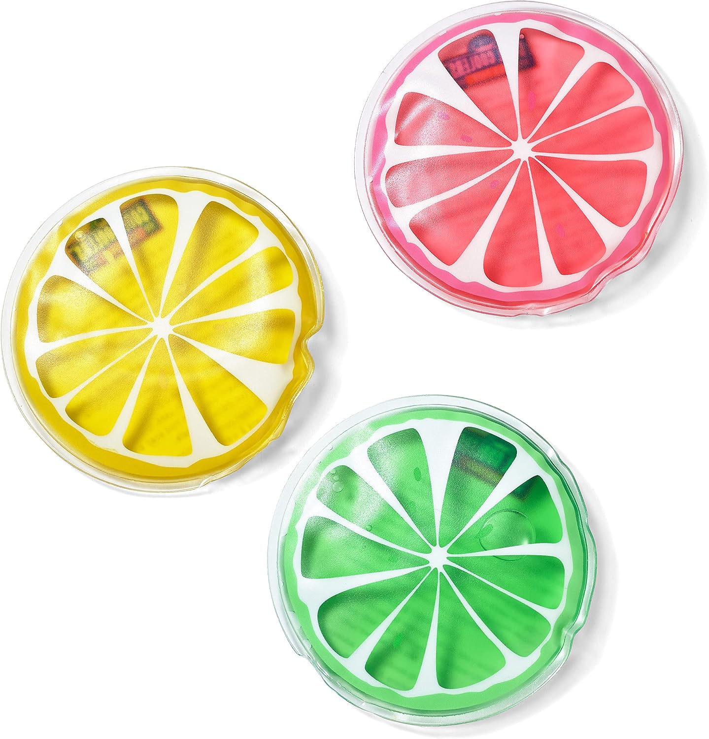 Cool Coolers Boo Boo Flexible Gel Ice Packs, 4x4”, Reusable Cold Compress for Minor Injuries, Cold Packs for Injuries, Kids Ice Packs for Boo Boos, 3 Pack, Fruit Assorted Fruit