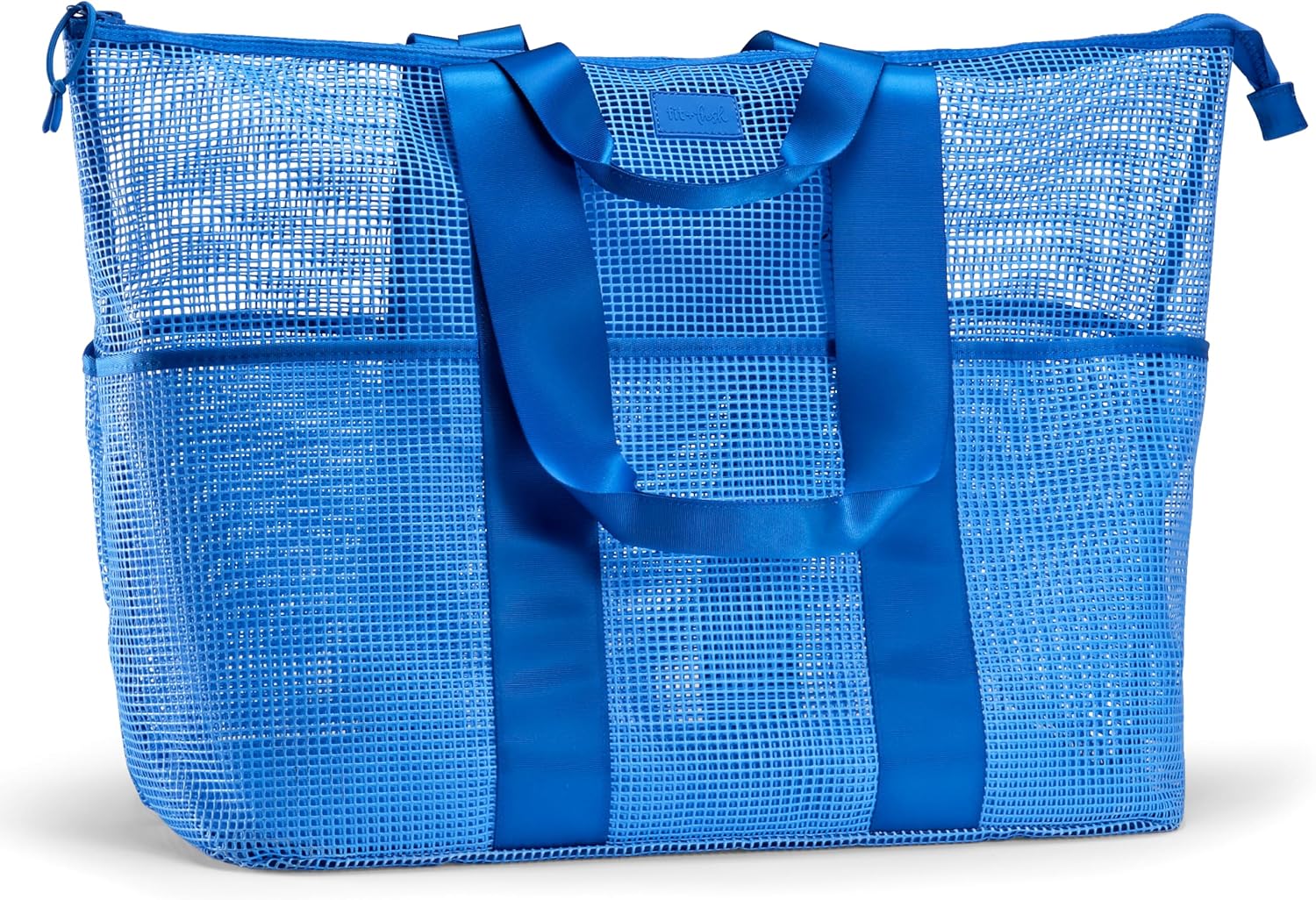 Fit & Fresh The Shore Thing™ XL Marine Grade Mesh Beach Bag, Extra Large Beach Tote, Durable, Sandproof Oversized Pool Bag Marina Blue
