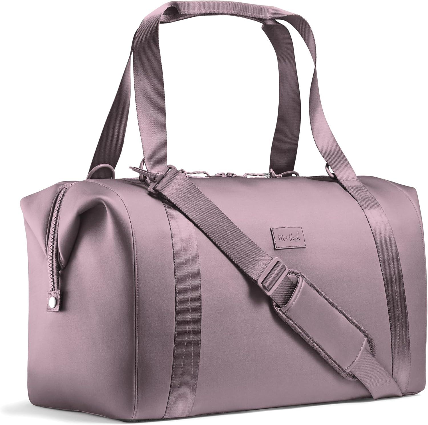Fit & Fresh Neoprene Duffel Bag for Travel, Weekender, Carry On Approved Elderberry