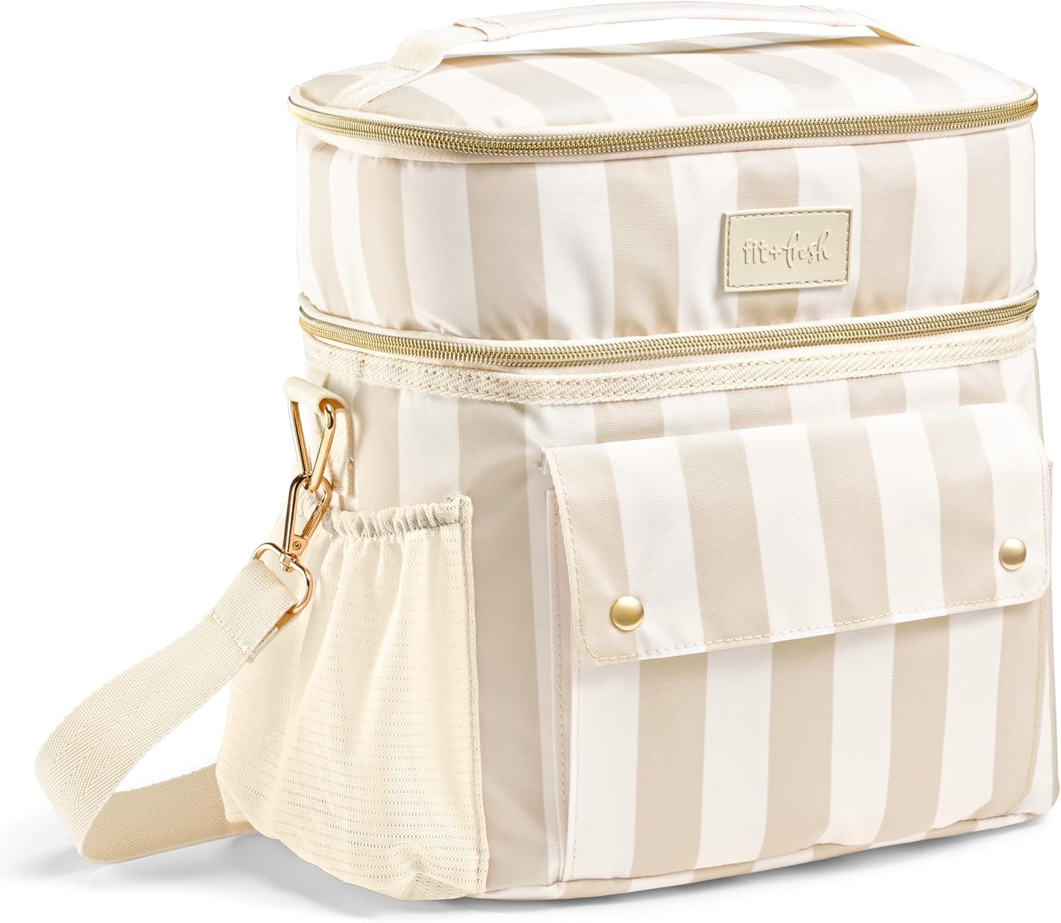 Fit & Fresh Sidekick Dual Compartment Insulated Soft Cooler Bag & Lunch Box Pina Colada Cabana