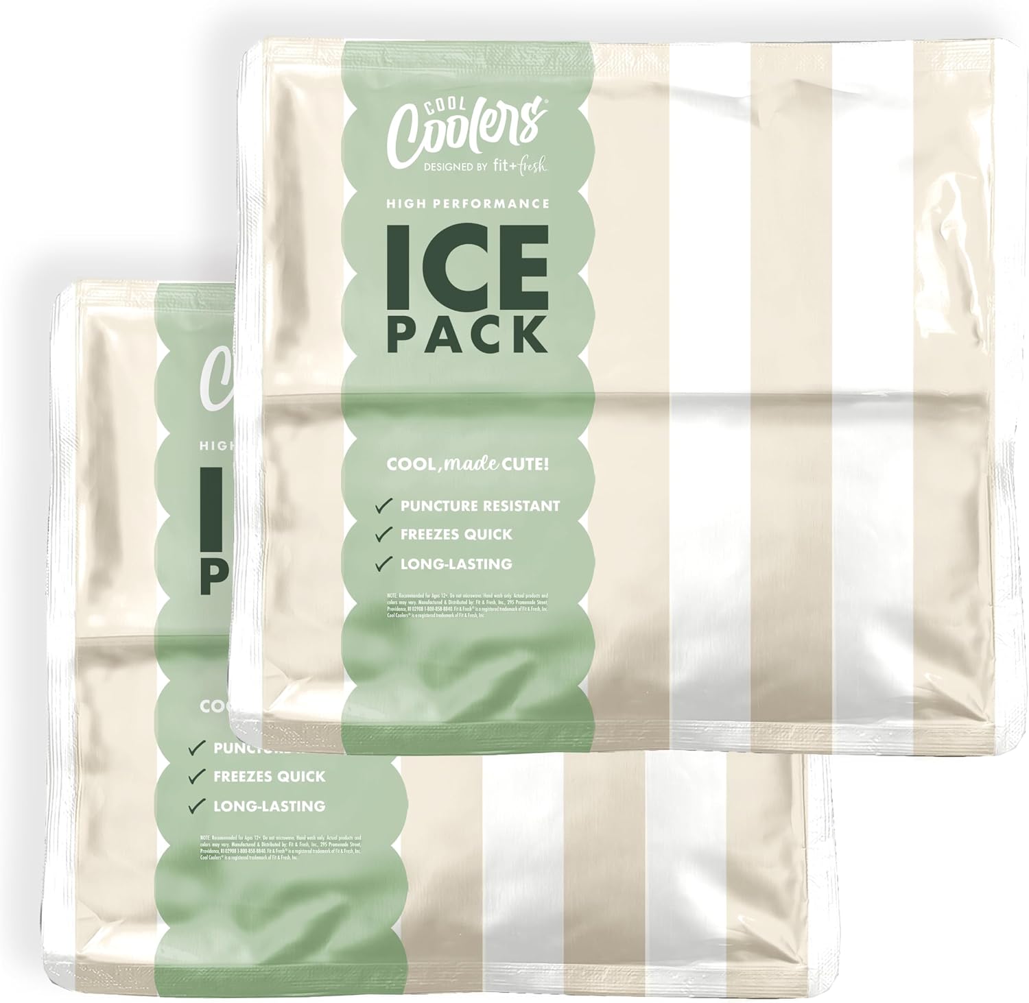Cool Coolers by Fit & Fresh XL High Performance Cooler Ice Packs, 2pk