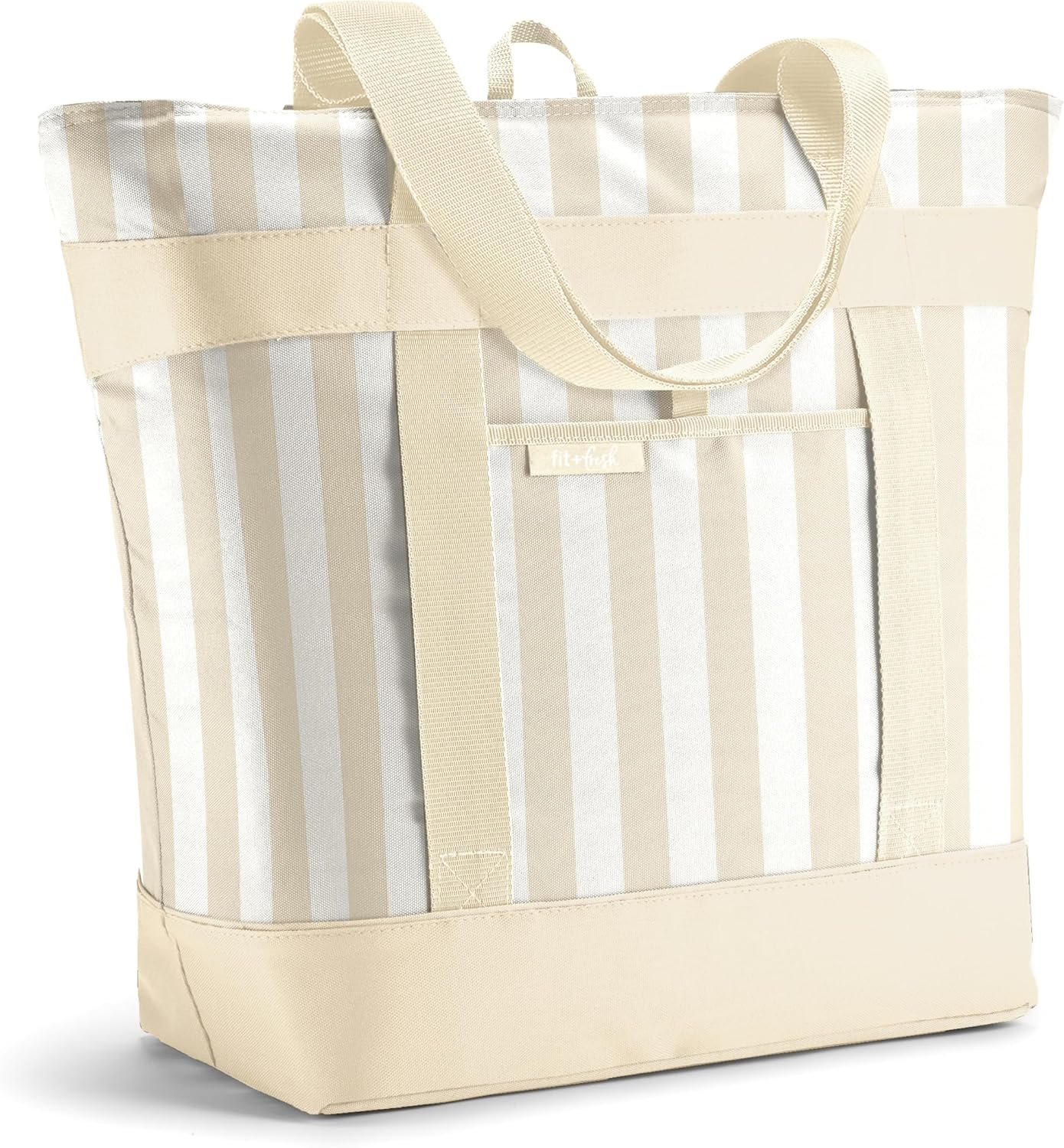 Fit & Fresh XL Insulated Grocery Bag, Collapsible Soft Cooler Tote for Food Pina Colada