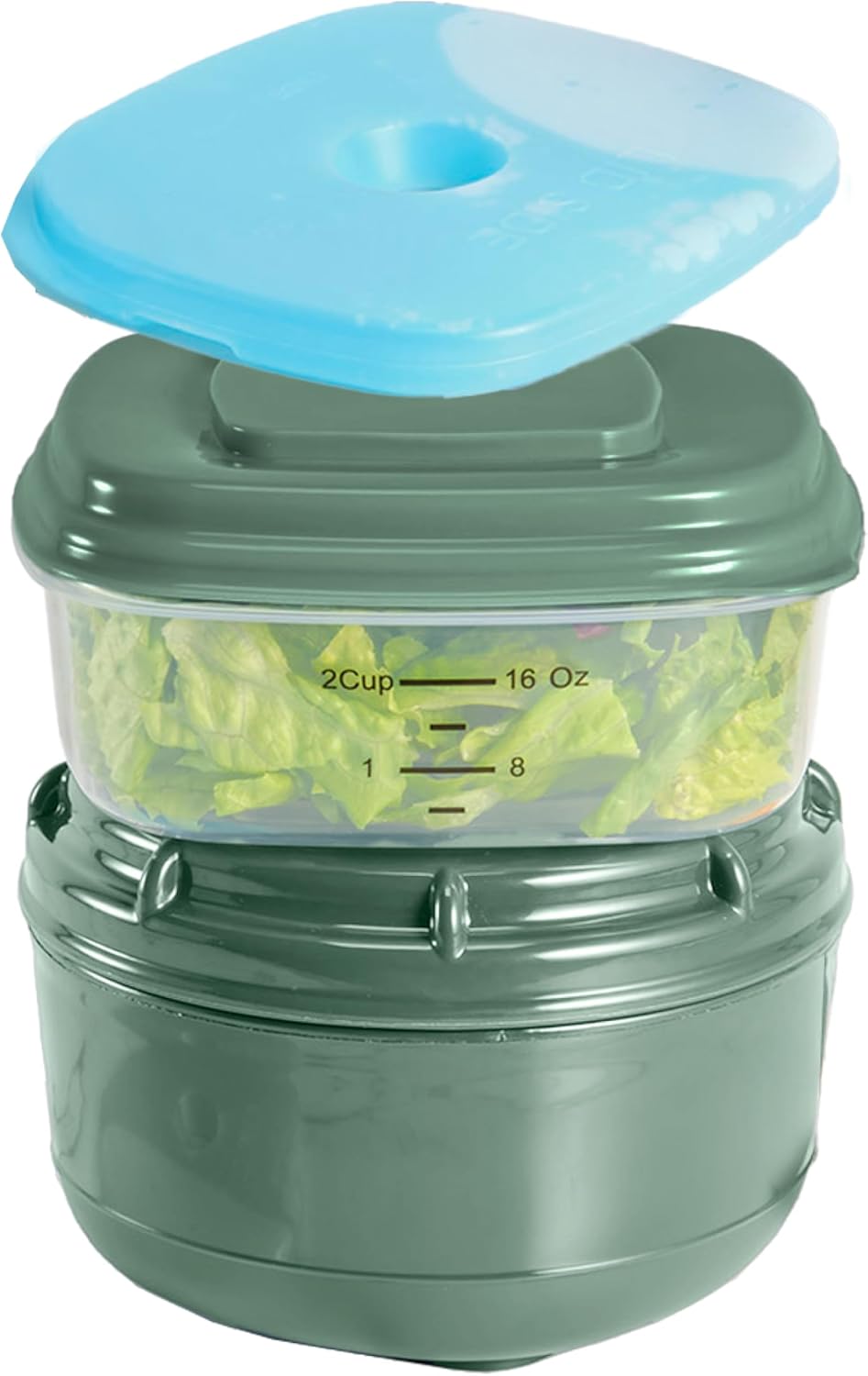 Rachael Ray Soup & Sandwich Container For Lunch, Hot Soup Lunch Container For Adults, Reusable Soup Bowl With Container For Sandwich or Toppings, Includes Removable Ice Pack, Hot or Cold Food Storage Soup + Sandwich Set, Green